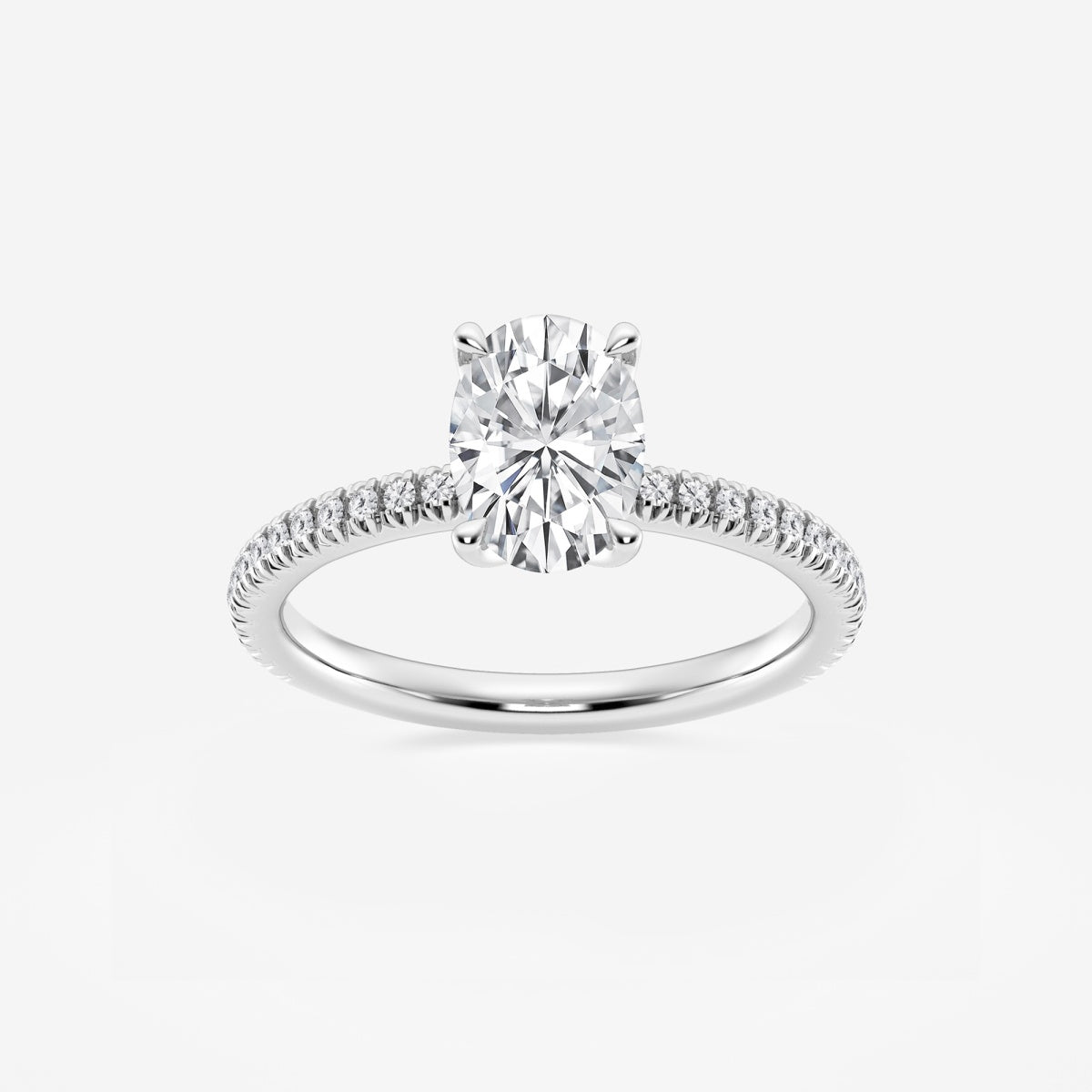 Camila - Scalloped Pave Design Engagement Ring