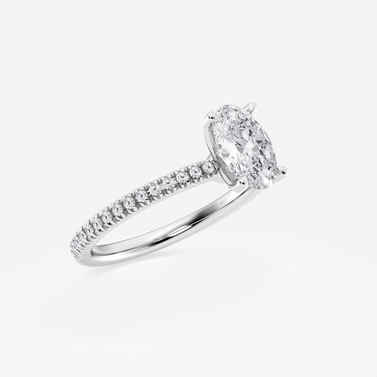 Camila - Scalloped Pave Design Engagement Ring