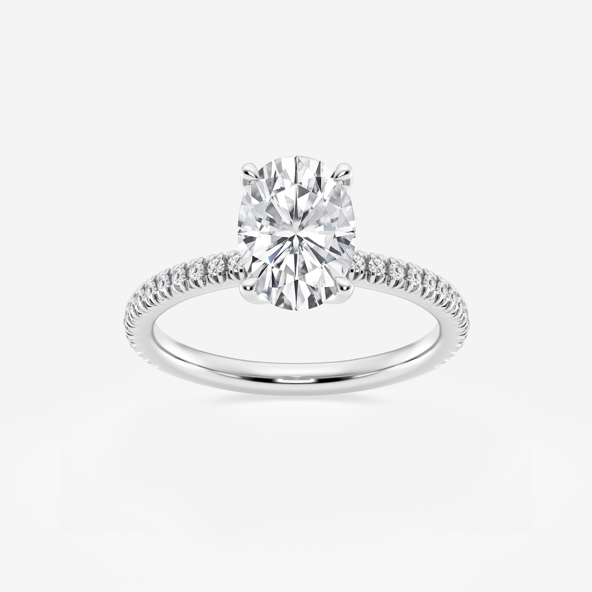Camila - Scalloped Pave Design Engagement Ring