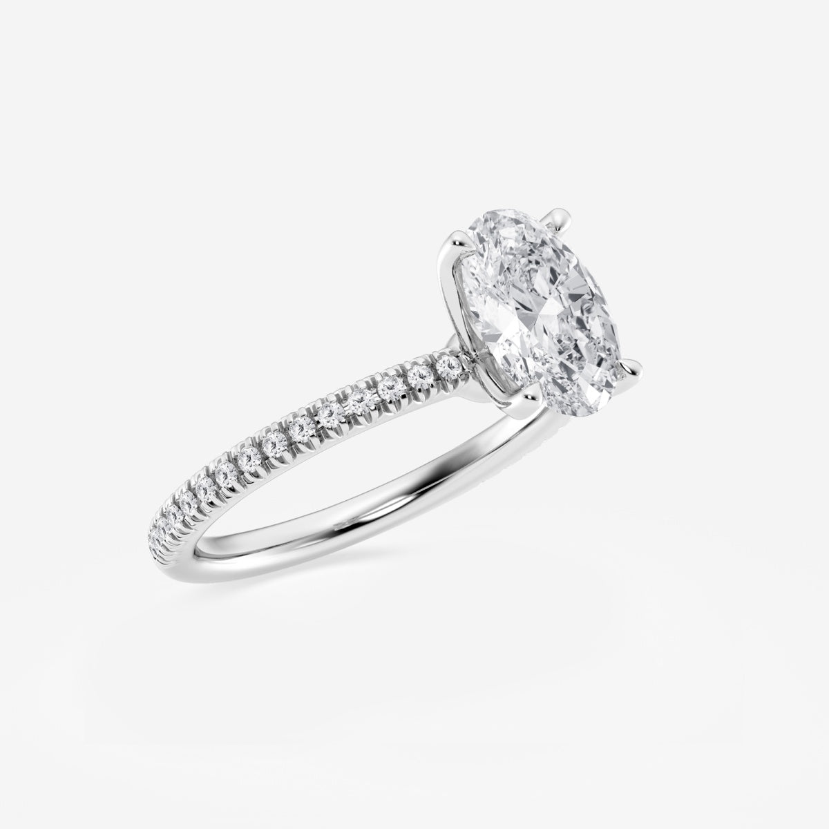 Camila - Scalloped Pave Design Engagement Ring