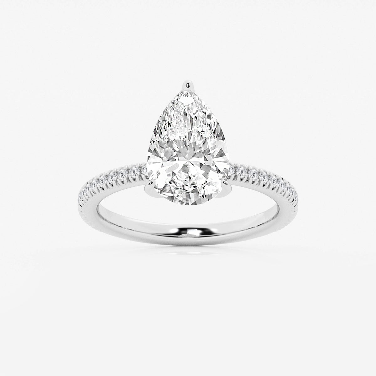 Camila - Scalloped Pave Design Engagement Ring