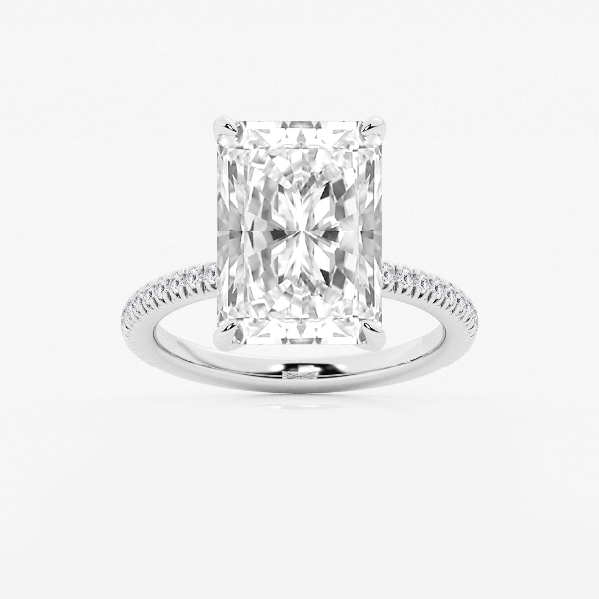 Camila - Scalloped Pave Design Engagement Ring