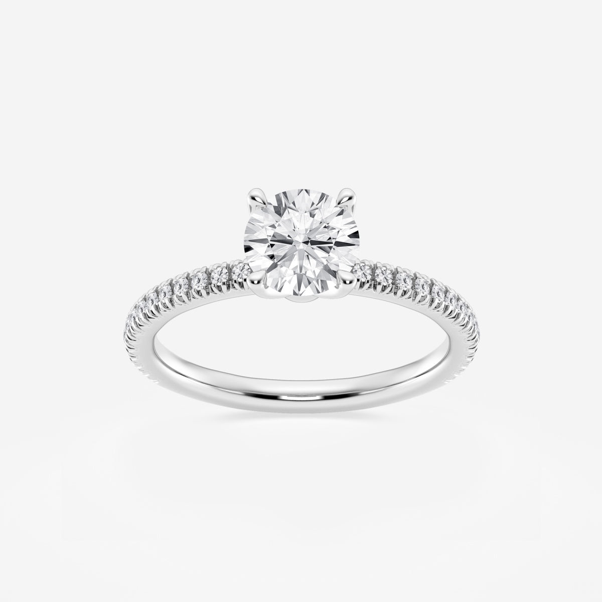 Camila - Scalloped Pave Design Engagement Ring
