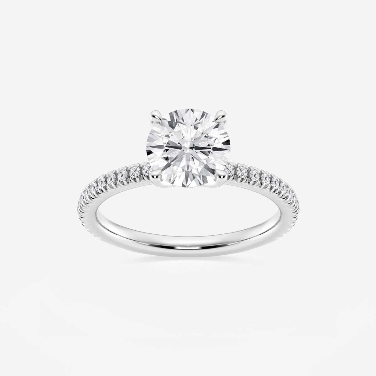 Camila - Scalloped Pave Design Engagement Ring