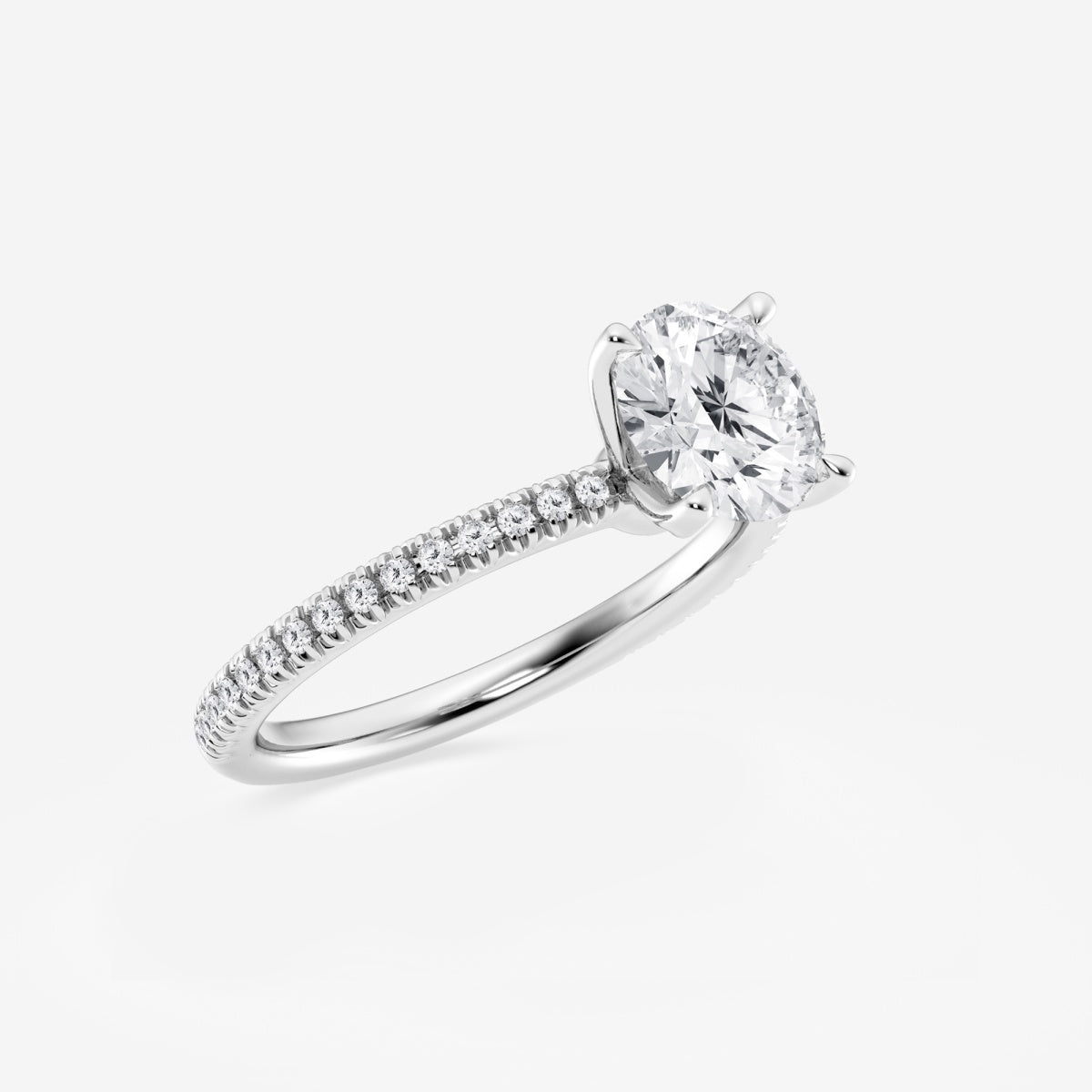 Camila - Scalloped Pave Design Engagement Ring