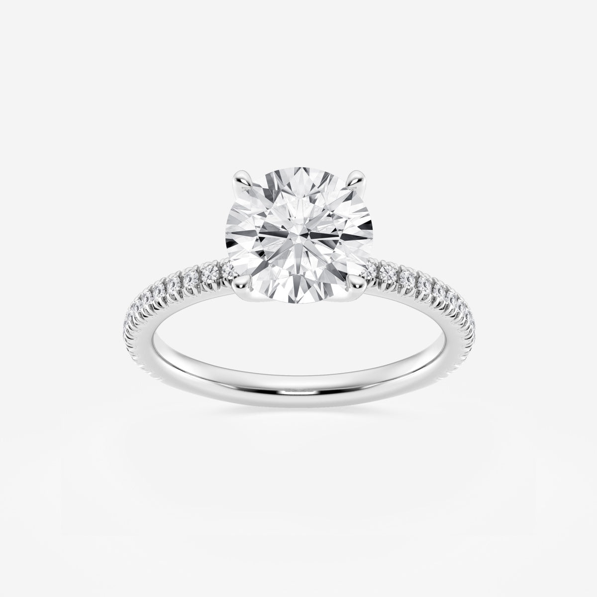 Camila - Scalloped Pave Design Engagement Ring