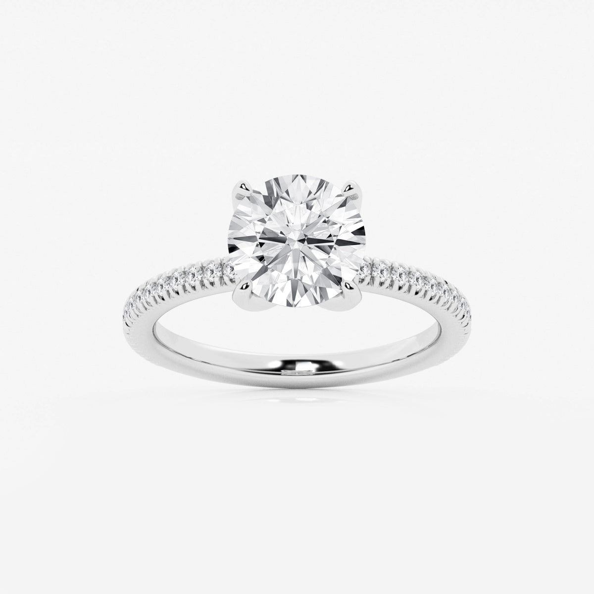 Camila - Scalloped Pave Design Engagement Ring