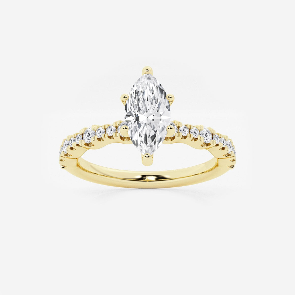 Clara - Station Side Stones Engagement Ring