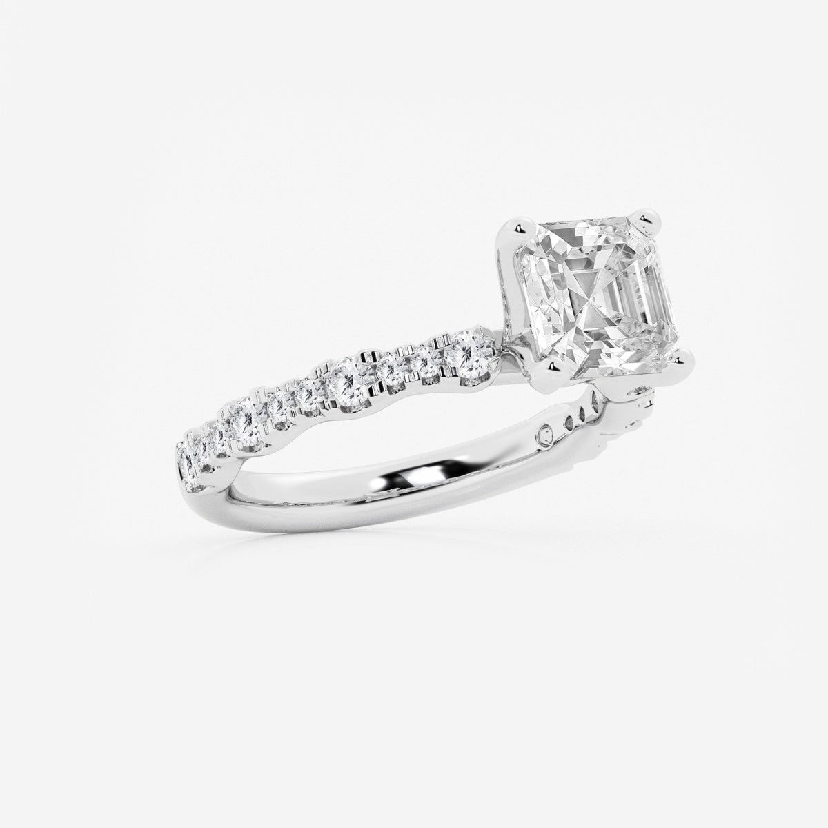 Clara - Station Side Stones Engagement Ring