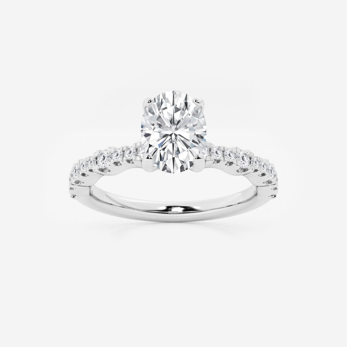 Clara - Station Side Stones Engagement Ring