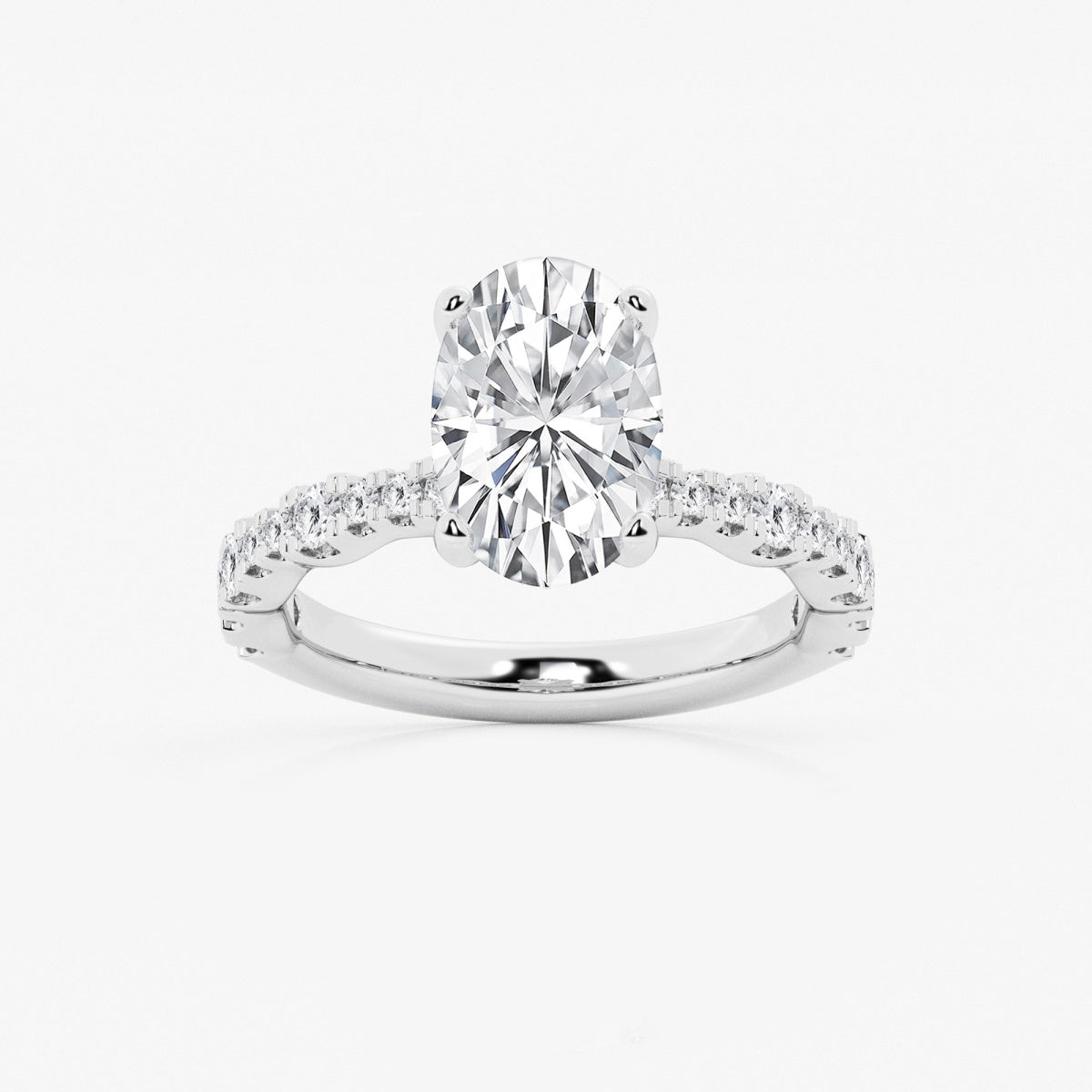 Clara - Station Side Stones Engagement Ring