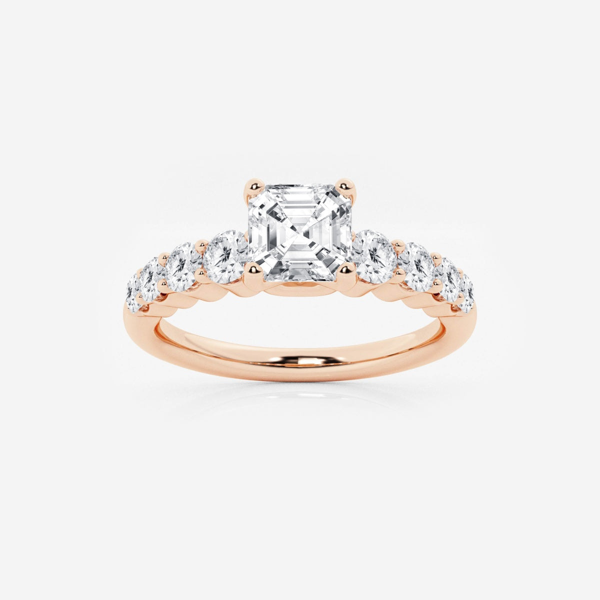 Elara - Graduated Side Stones Engagement Ring