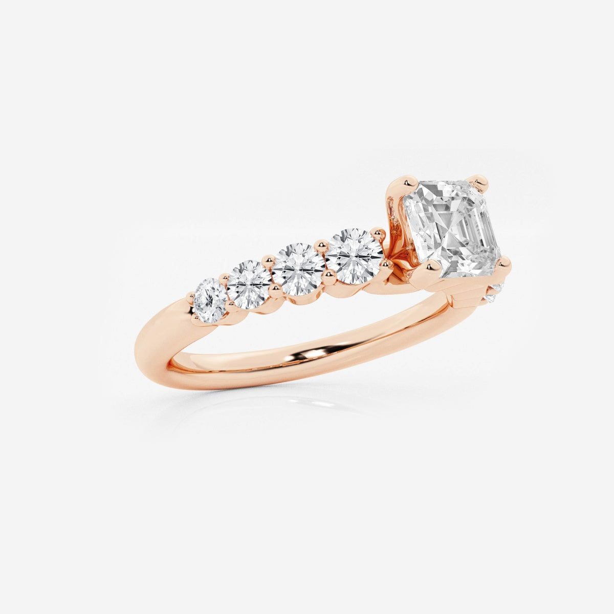 Elara - Graduated Side Stones Engagement Ring