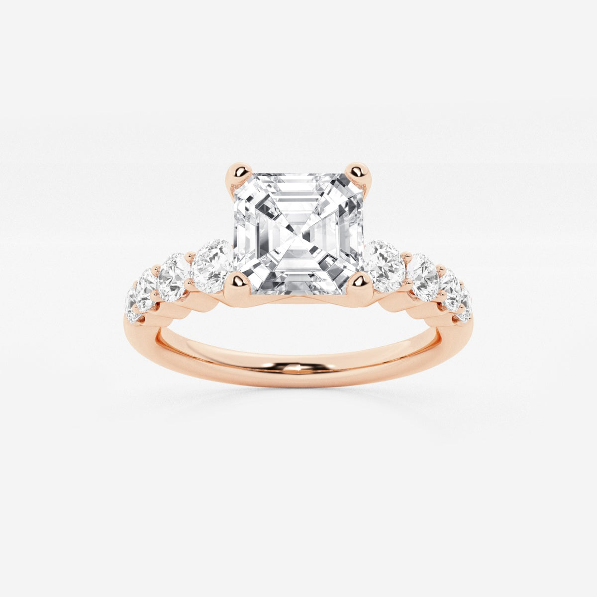 Elara - Graduated Side Stones Engagement Ring