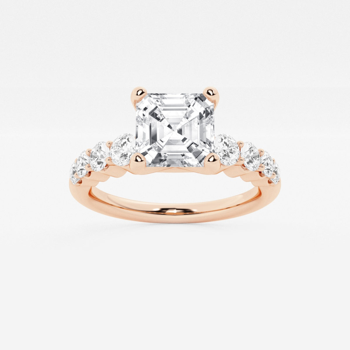 Elara - Graduated Side Stones Engagement Ring