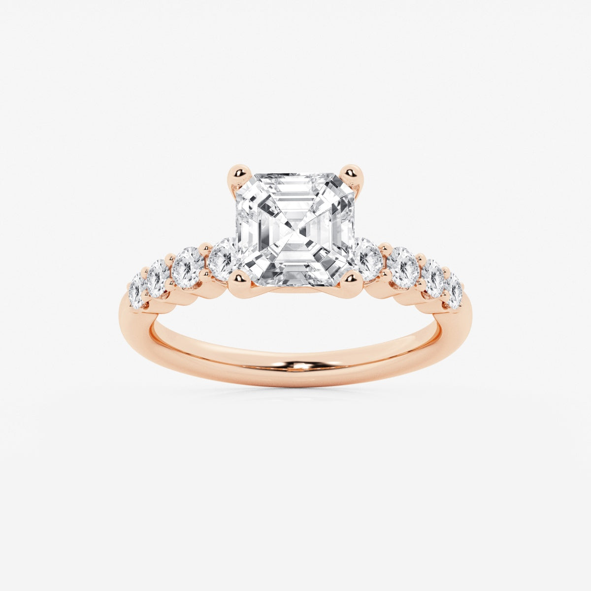 Elara - Graduated Side Stones Engagement Ring