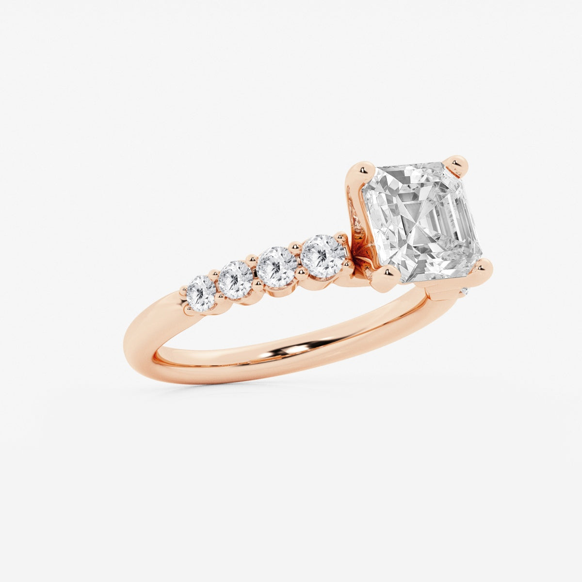 Elara - Graduated Side Stones Engagement Ring