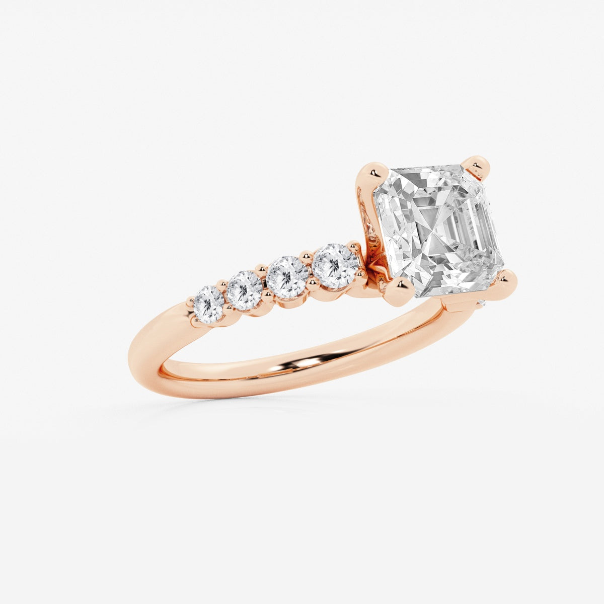 Elara - Graduated Side Stones Engagement Ring