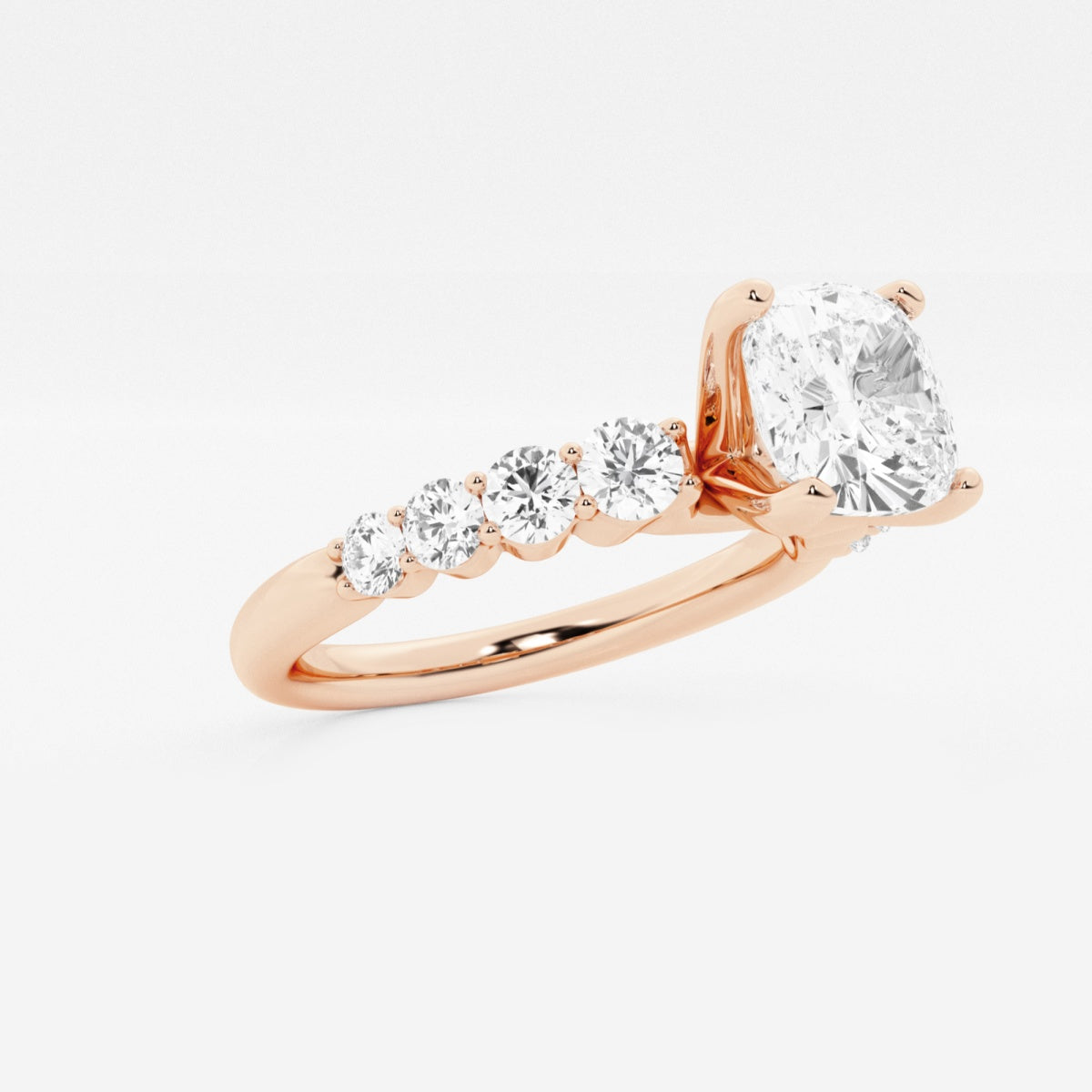 Elara - Graduated Side Stones Engagement Ring