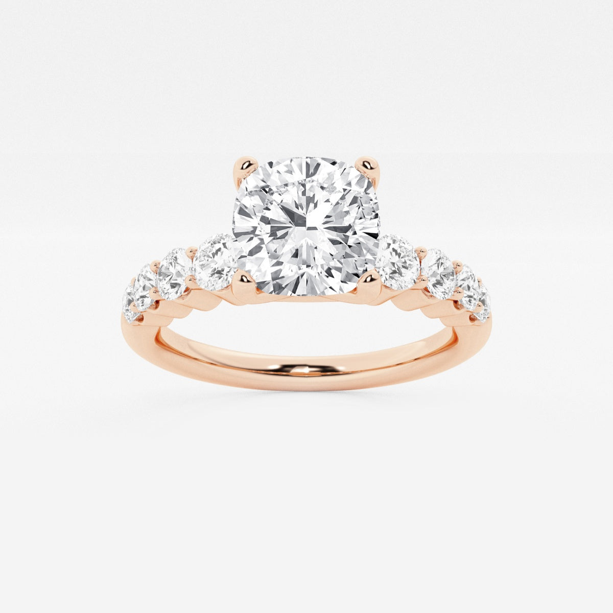 Elara - Graduated Side Stones Engagement Ring