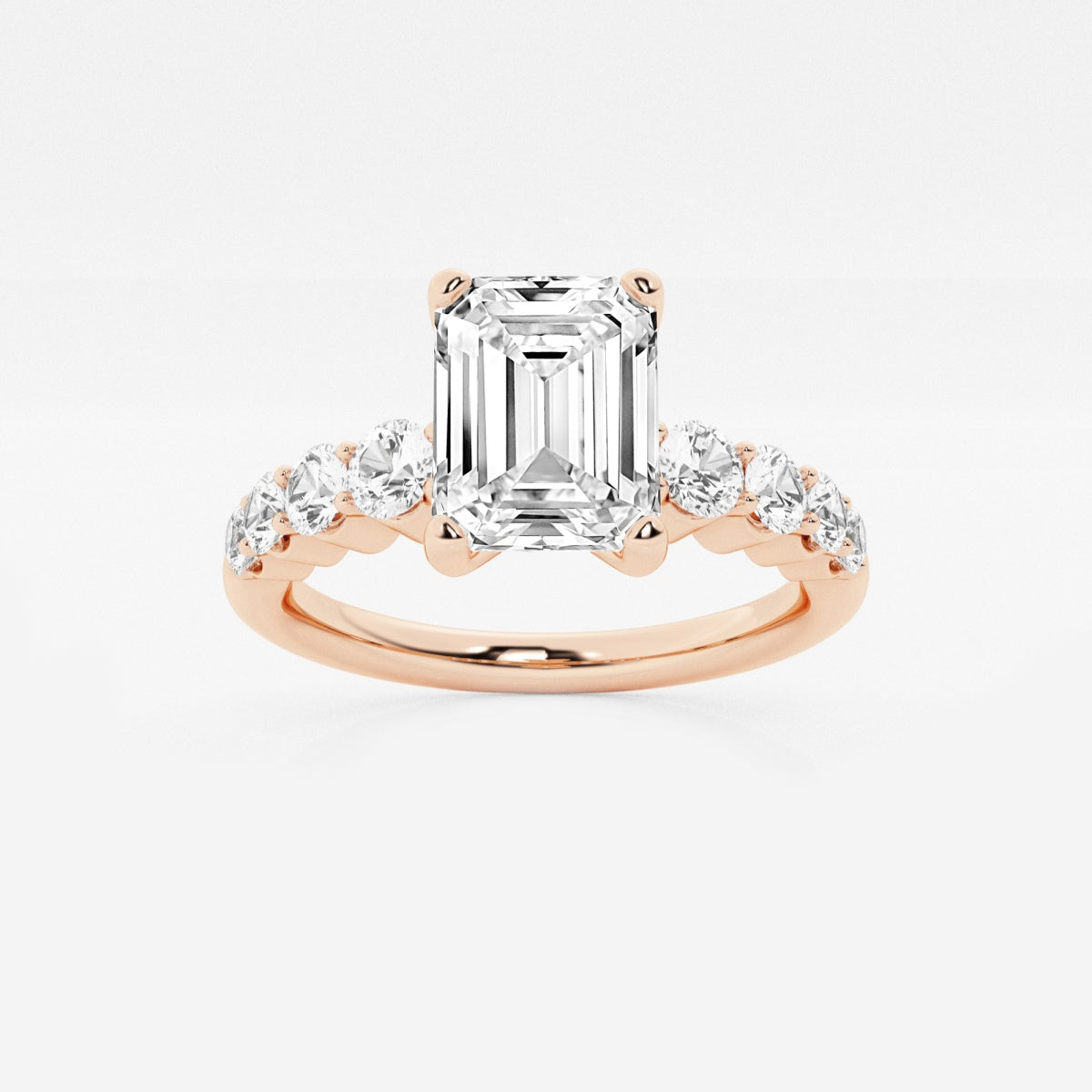 Elara - Graduated Side Stones Engagement Ring