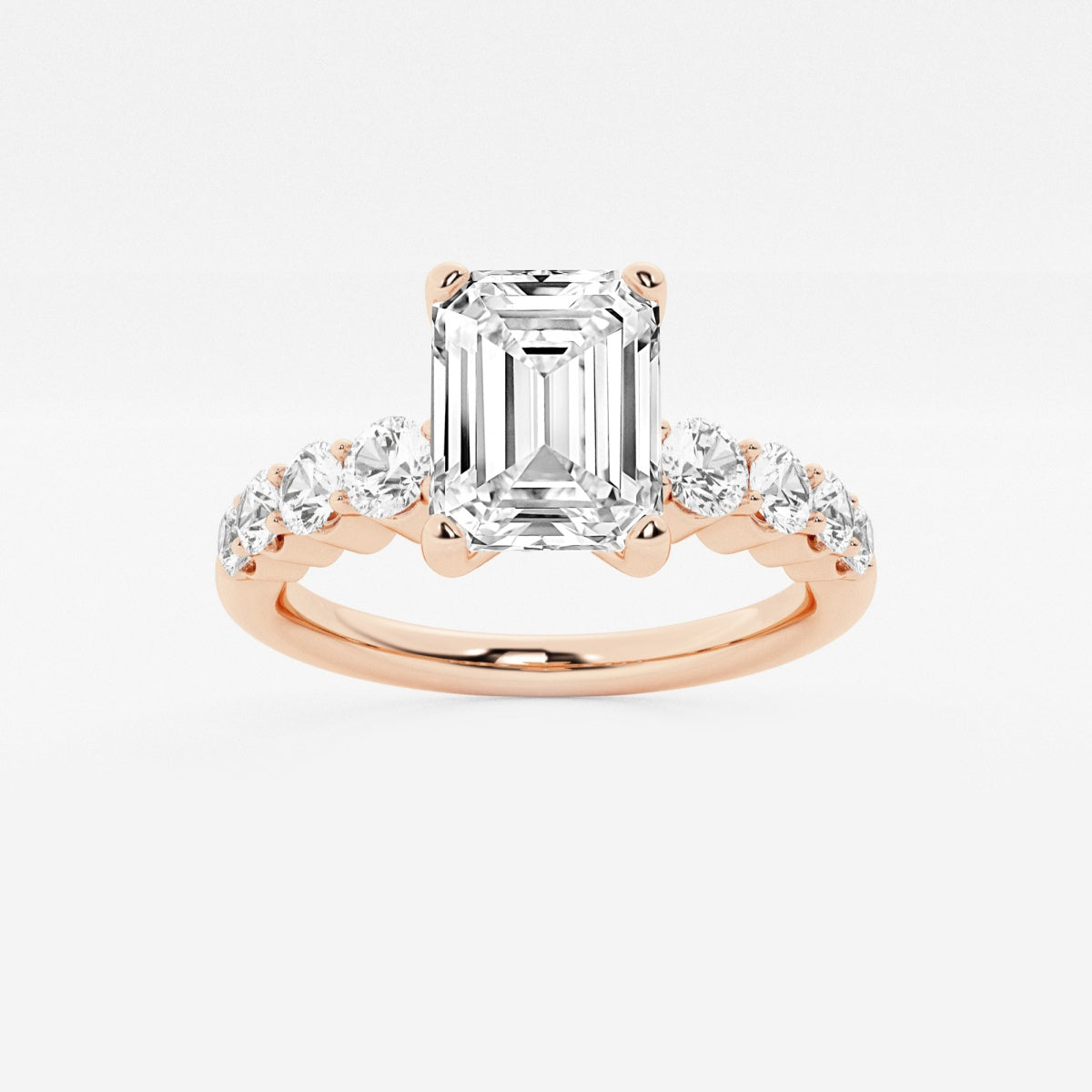 Elara - Graduated Side Stones Engagement Ring