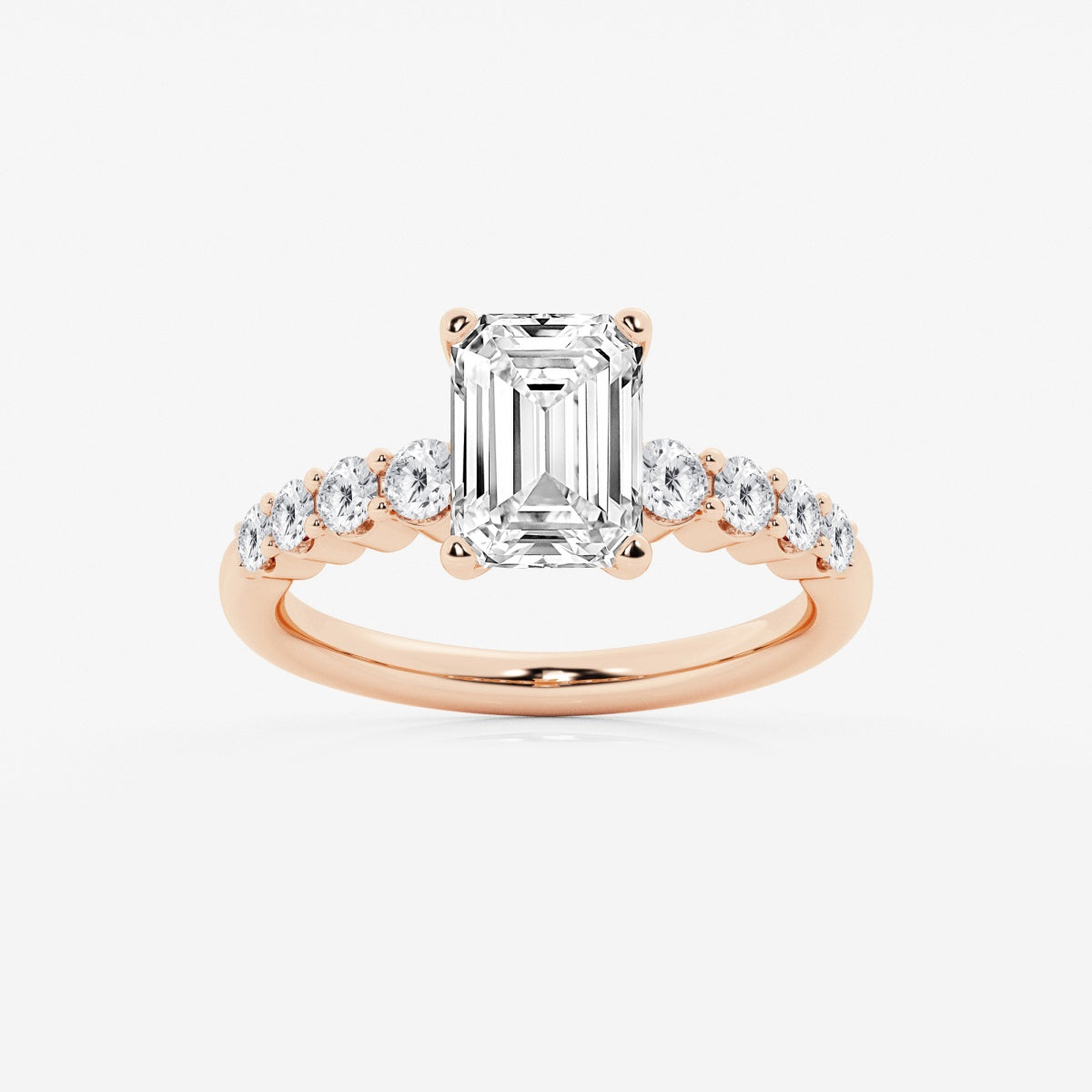 Elara - Graduated Side Stones Engagement Ring