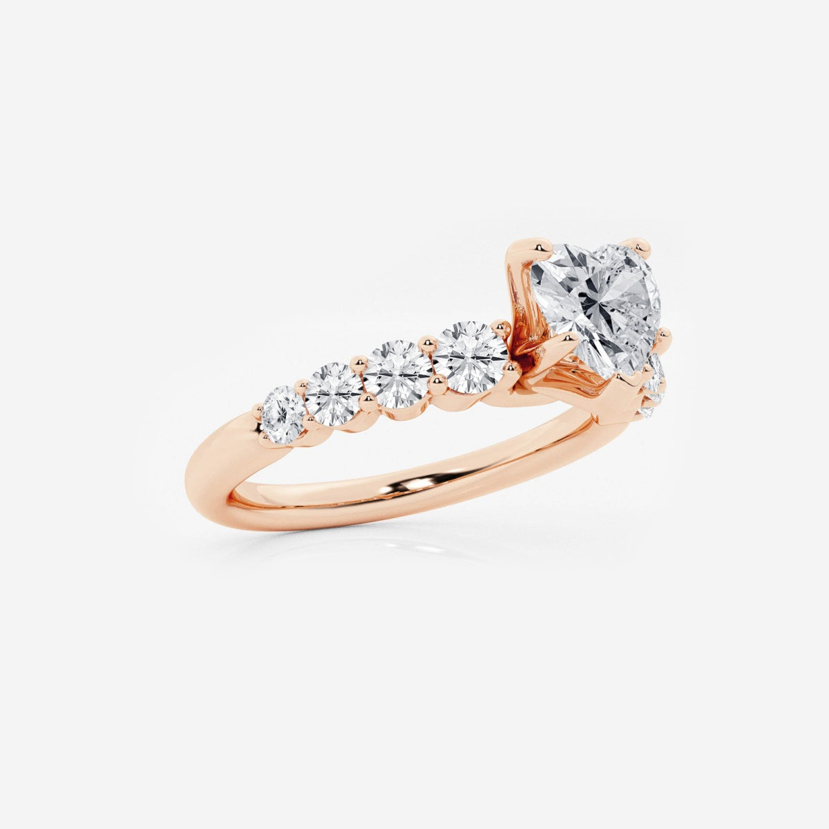 Elara - Graduated Side Stones Engagement Ring