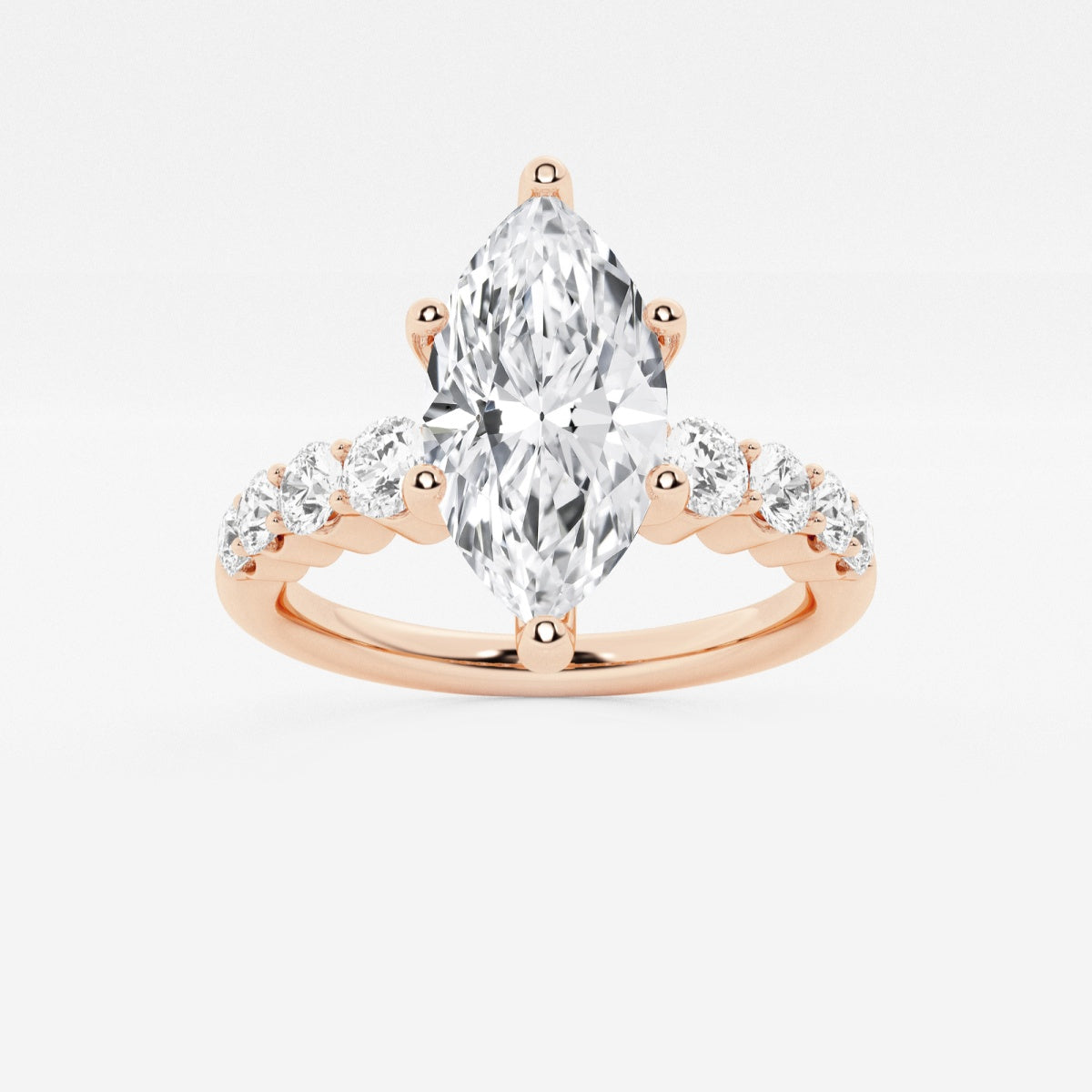 Elara - Graduated Side Stones Engagement Ring