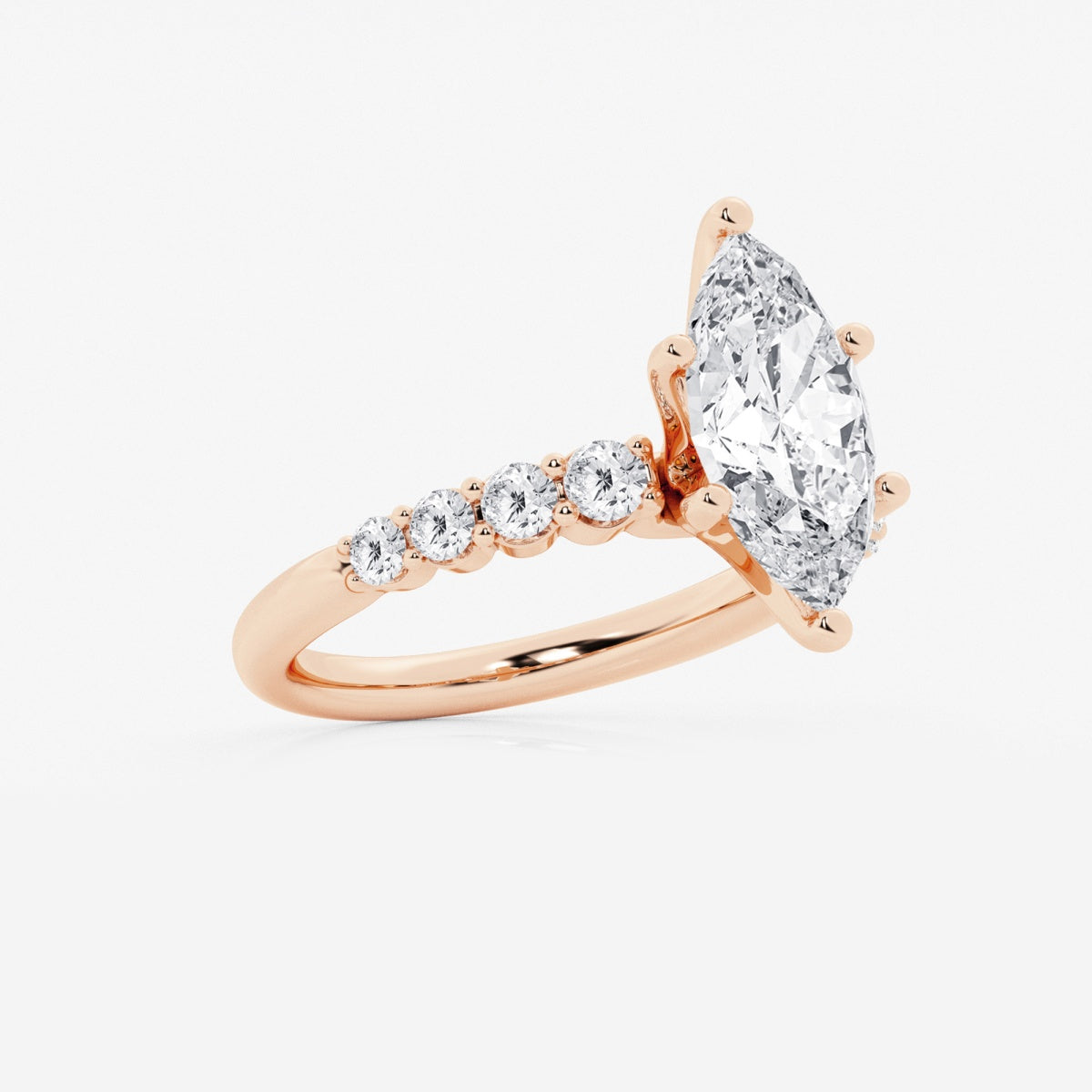 Elara - Graduated Side Stones Engagement Ring