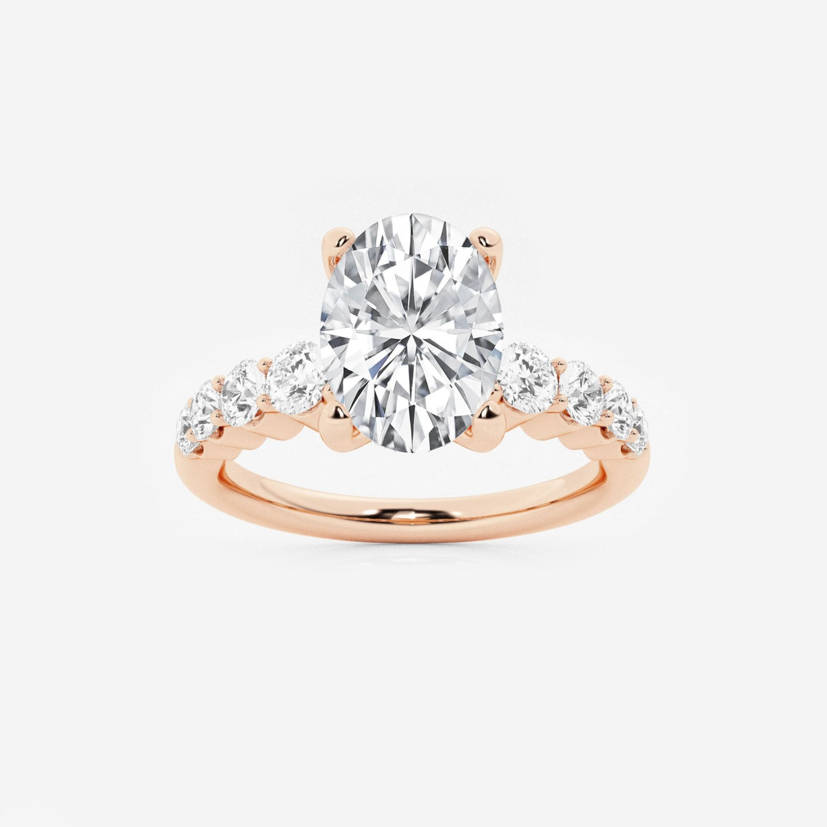 Elara - Graduated Side Stones Engagement Ring
