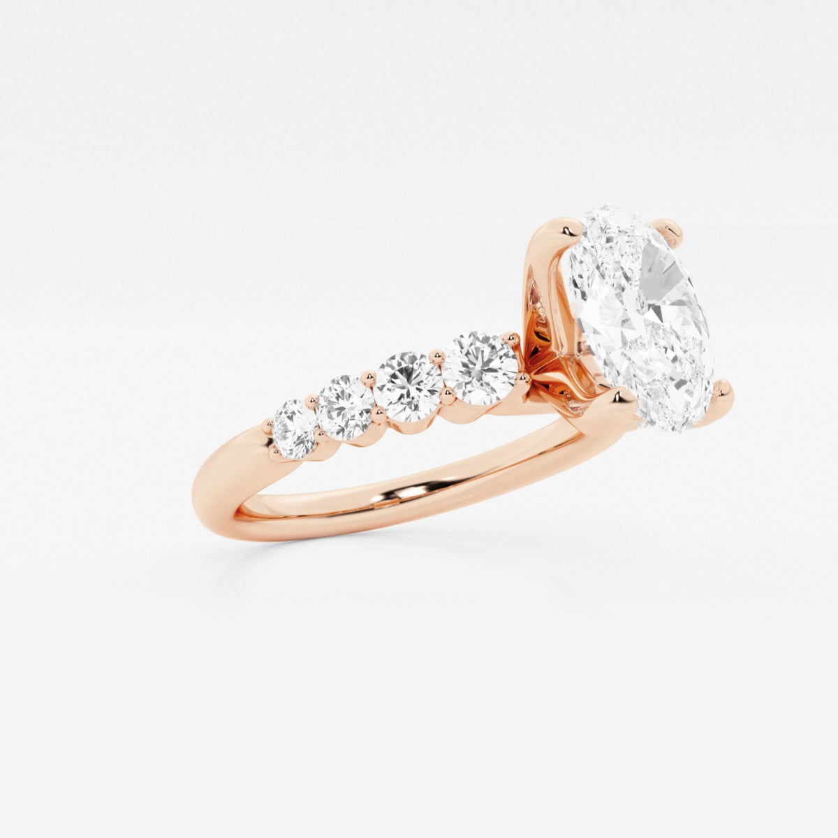 Elara - Graduated Side Stones Engagement Ring