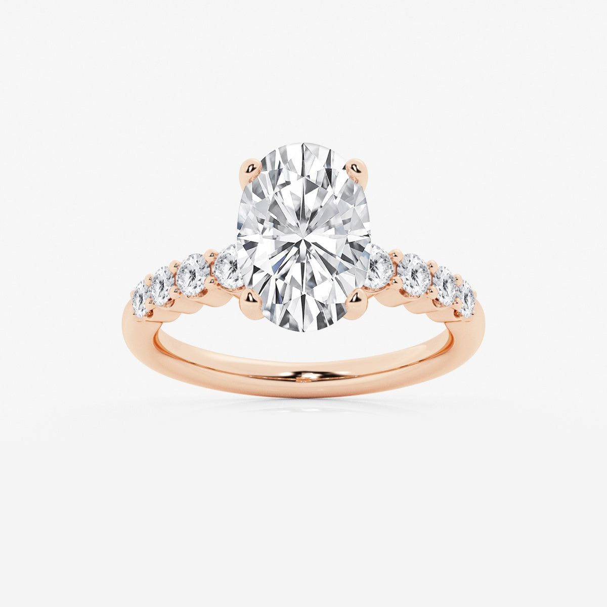 Elara - Graduated Side Stones Engagement Ring