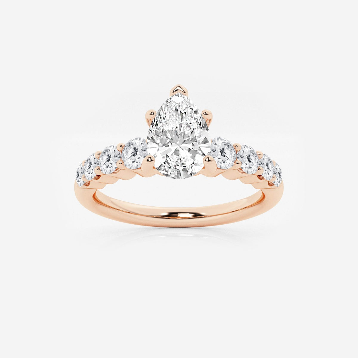 Elara - Graduated Side Stones Engagement Ring