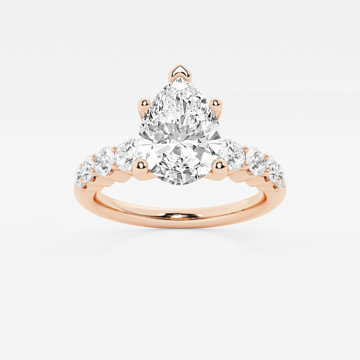 Elara - Graduated Side Stones Engagement Ring