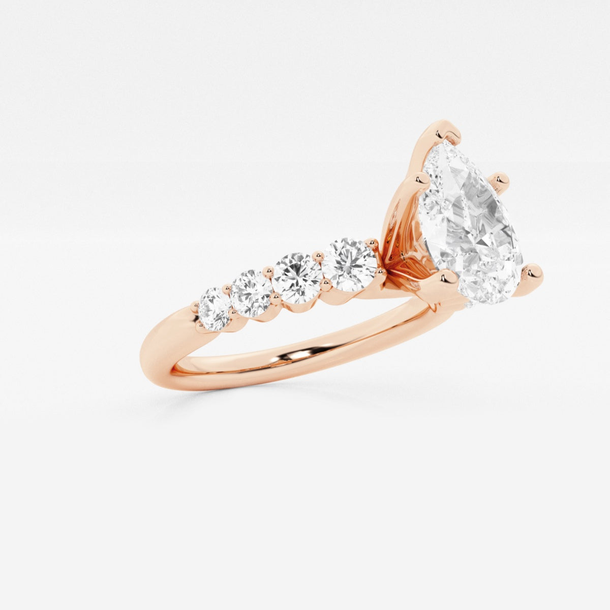 Elara - Graduated Side Stones Engagement Ring