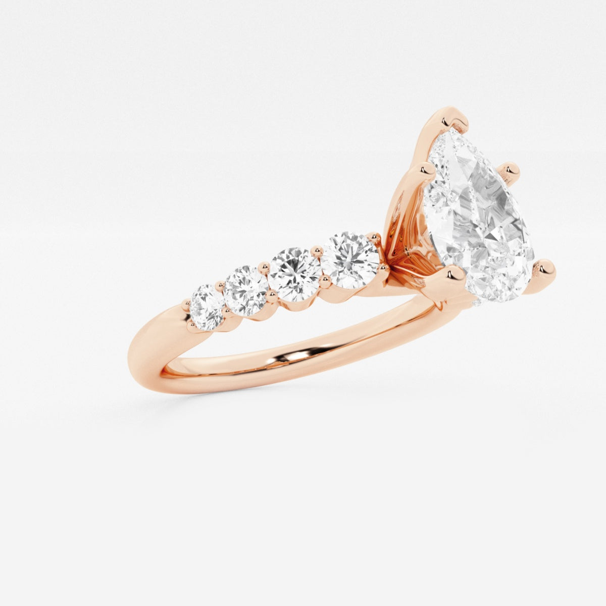 Elara - Graduated Side Stones Engagement Ring