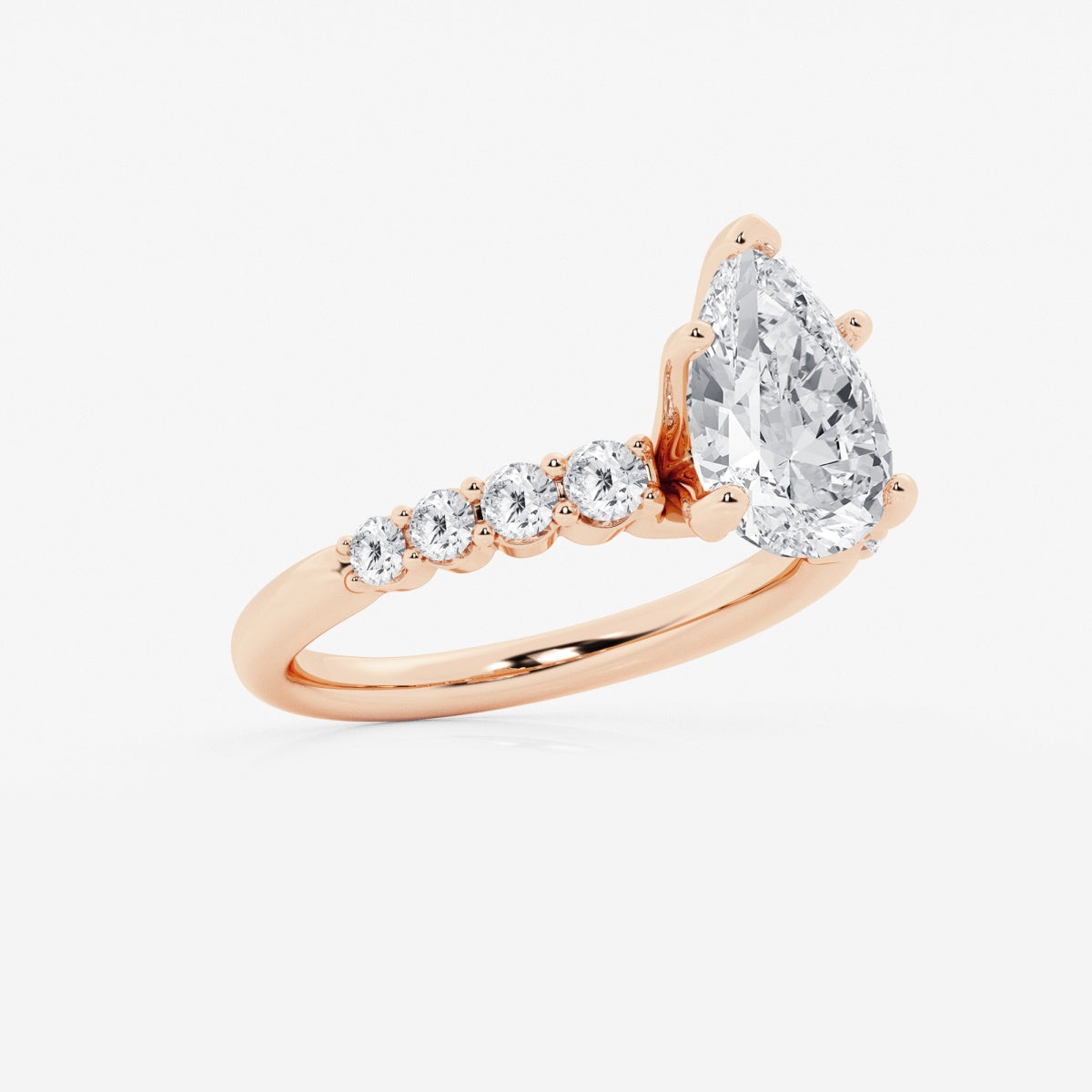 Elara - Graduated Side Stones Engagement Ring