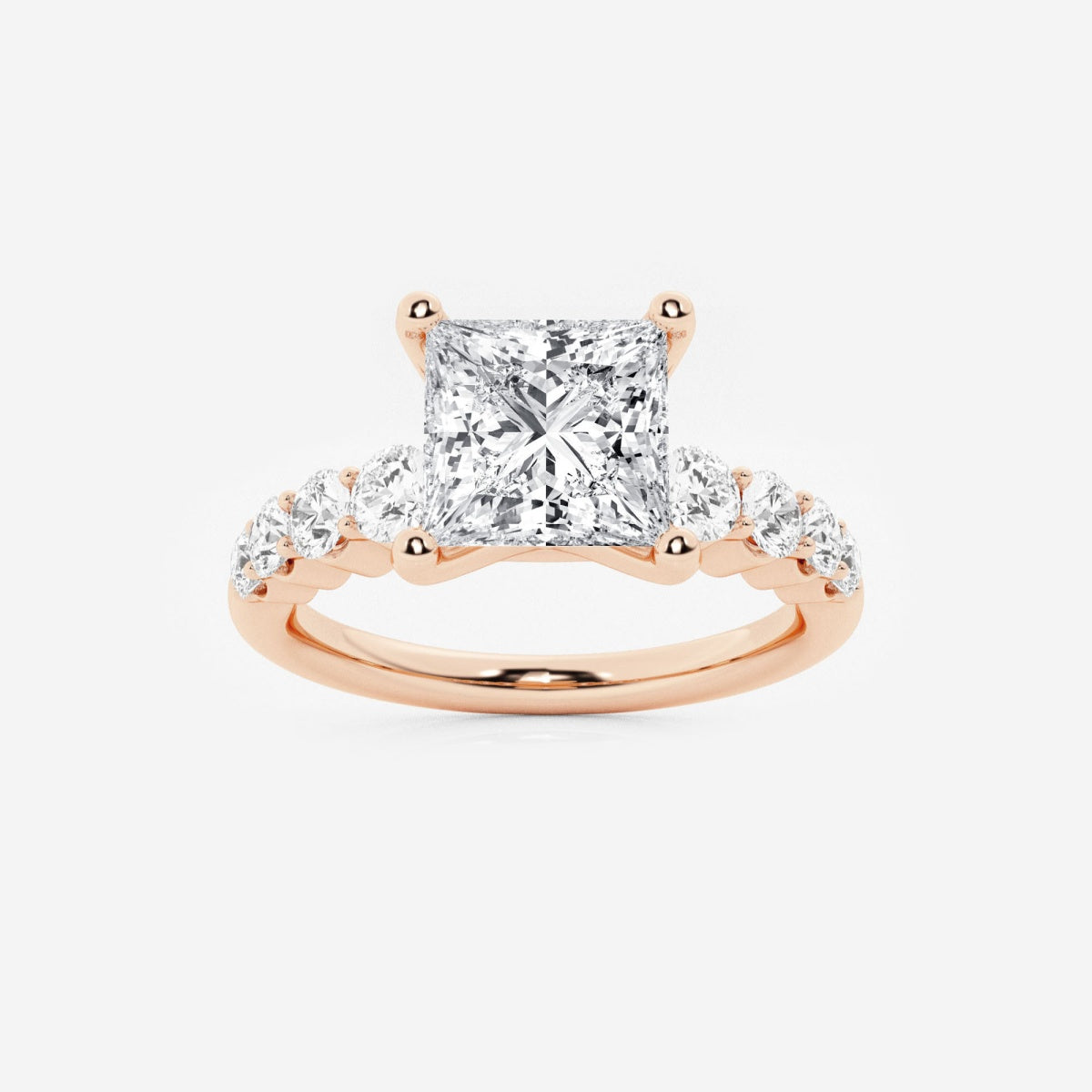 Elara - Graduated Side Stones Engagement Ring