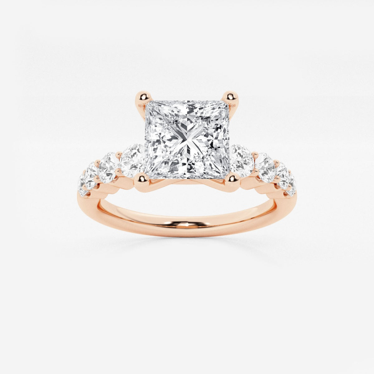 Elara - Graduated Side Stones Engagement Ring