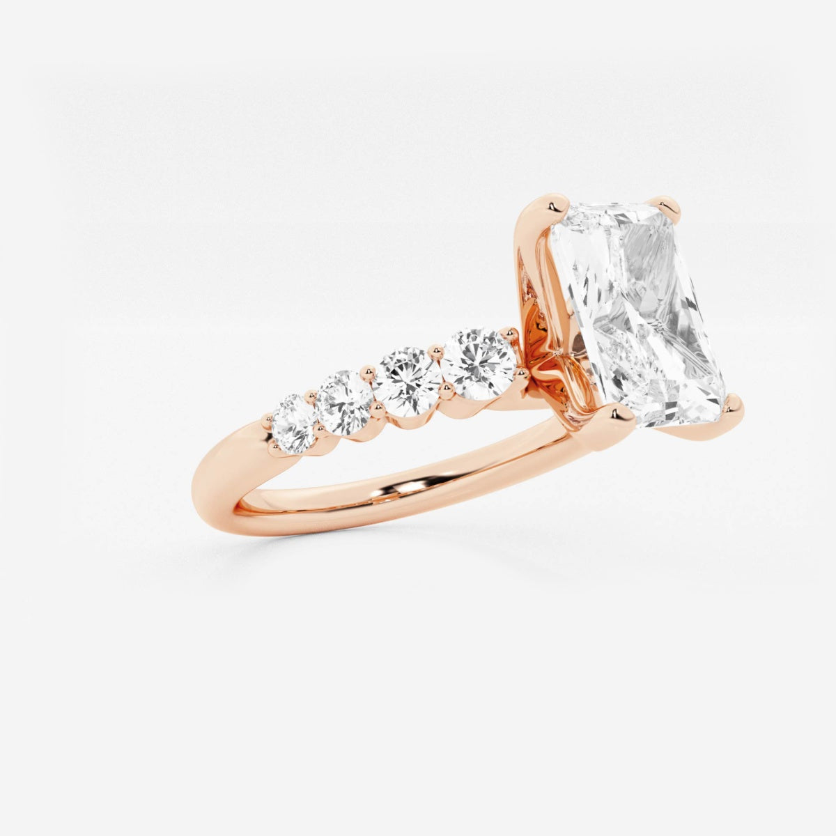 Elara - Graduated Side Stones Engagement Ring