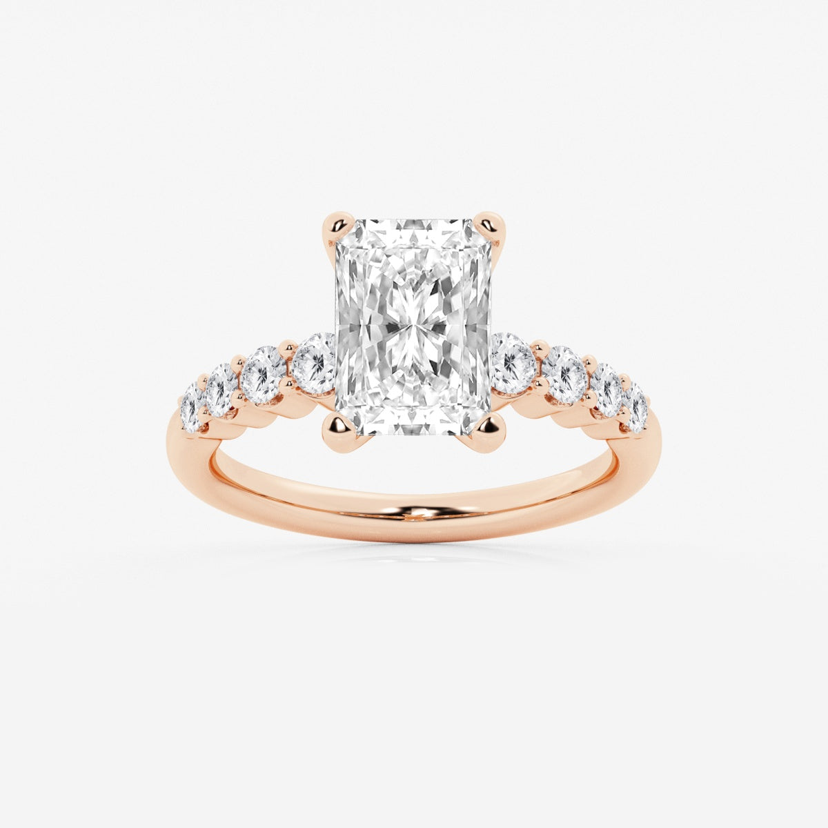 Elara - Graduated Side Stones Engagement Ring