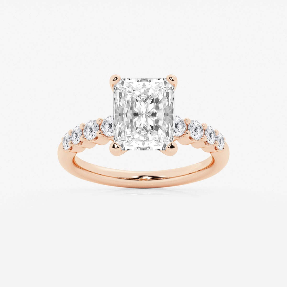 Elara - Graduated Side Stones Engagement Ring