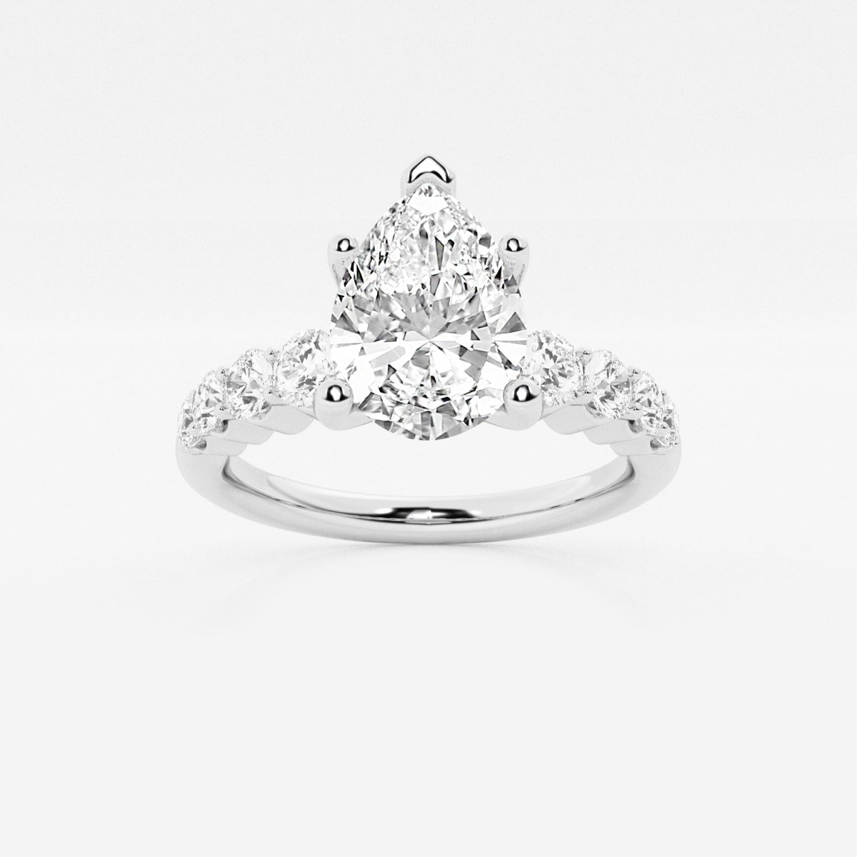 Elara - Graduated Side Stones Engagement Ring