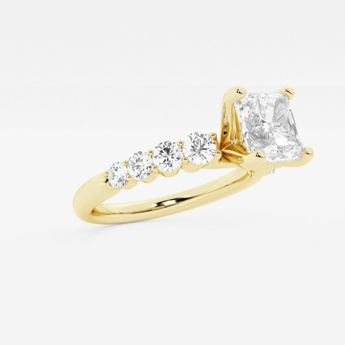 Elara - Graduated Side Stones Engagement Ring