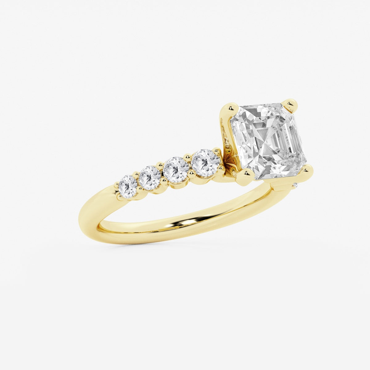 Elara - Graduated Side Stones Engagement Ring
