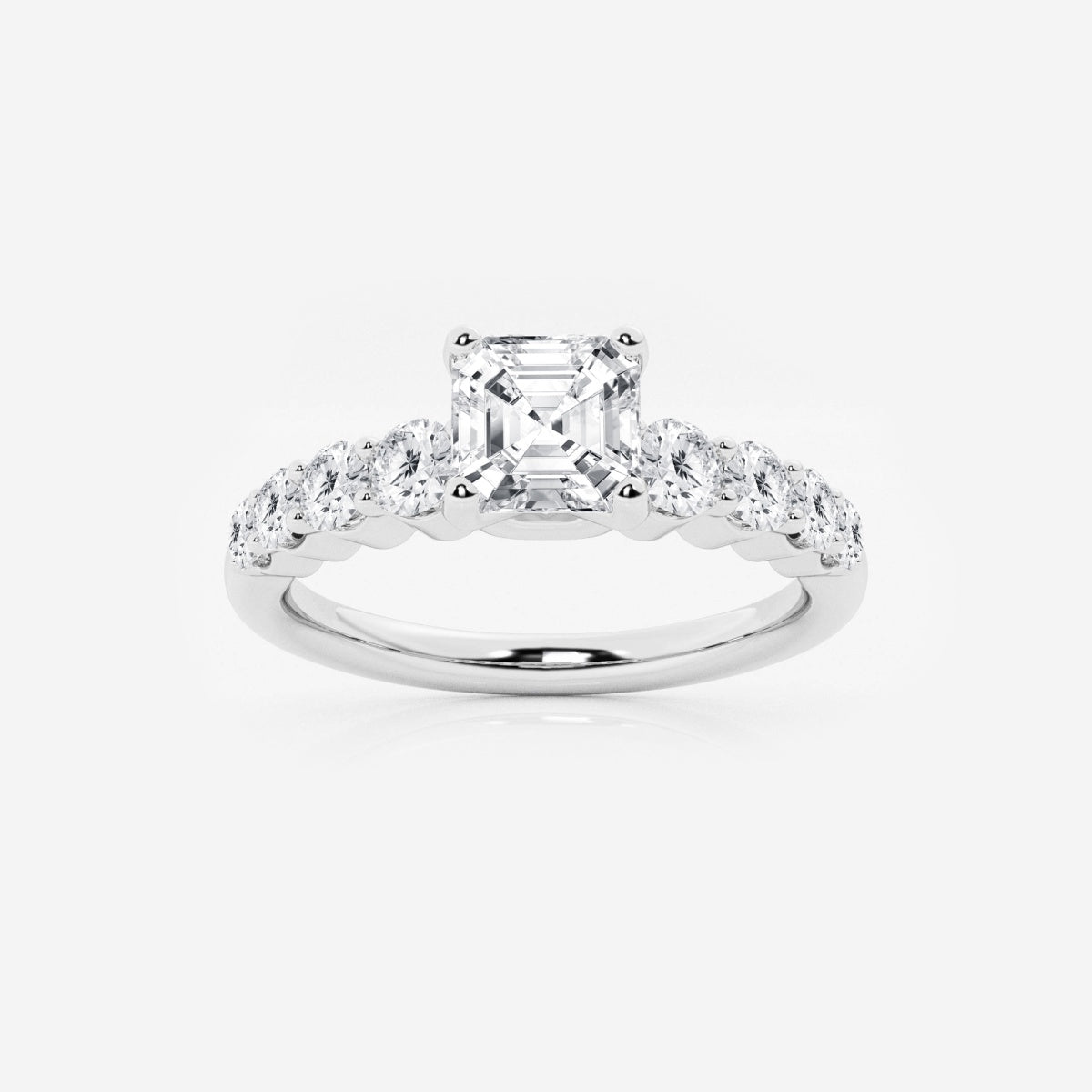 Elara - Graduated Side Stones Engagement Ring