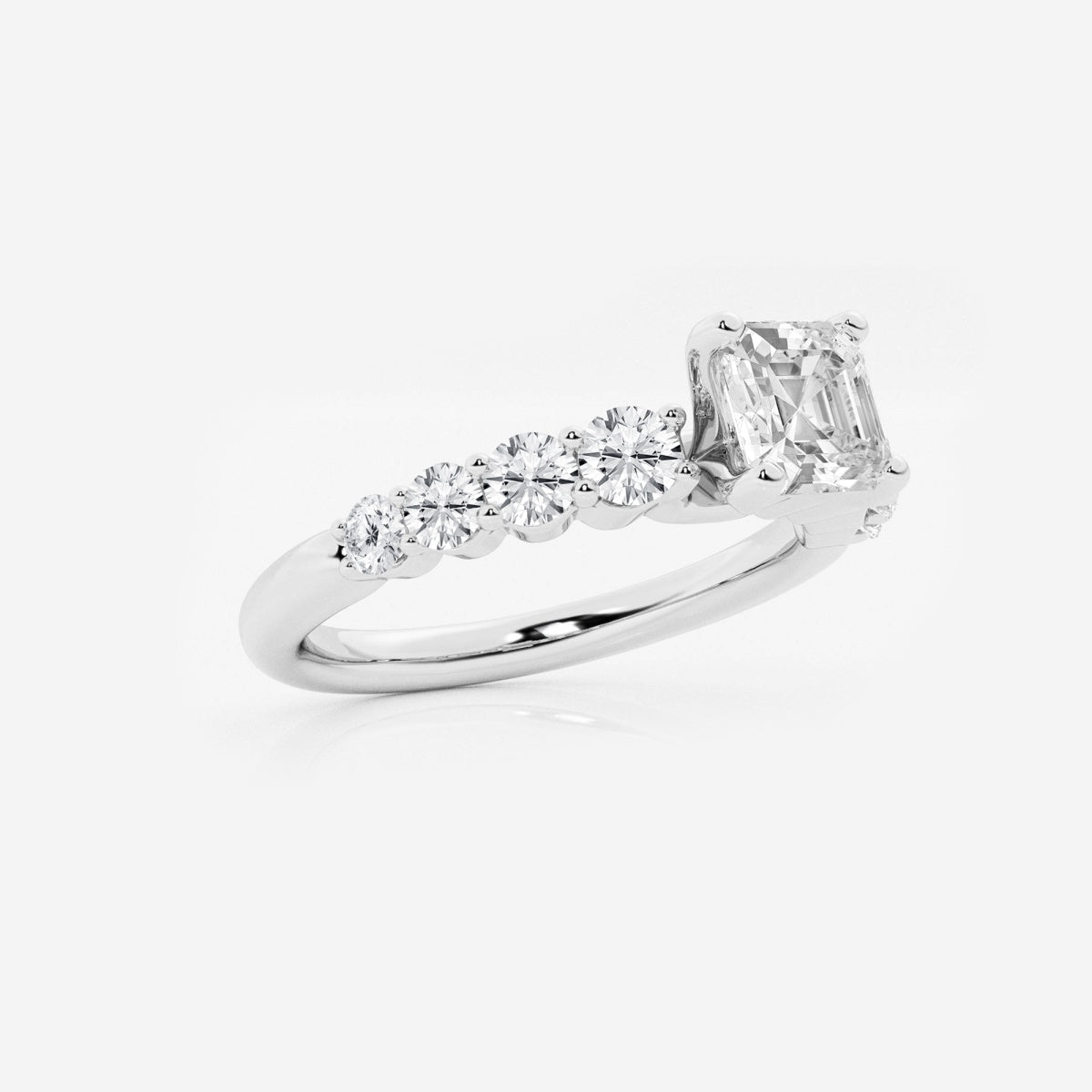 Elara - Graduated Side Stones Engagement Ring
