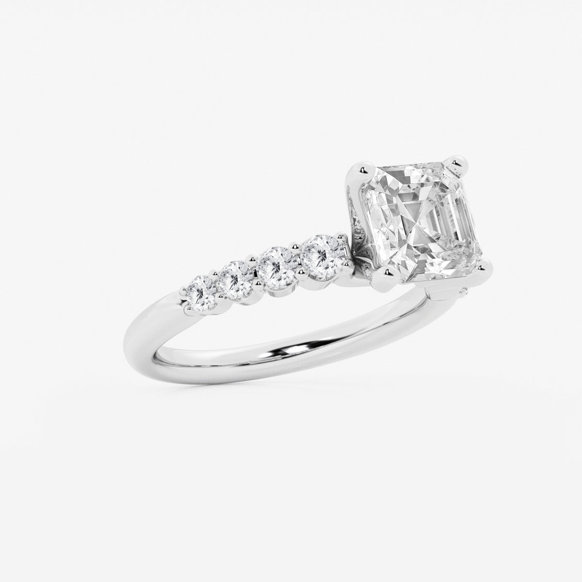Elara - Graduated Side Stones Engagement Ring