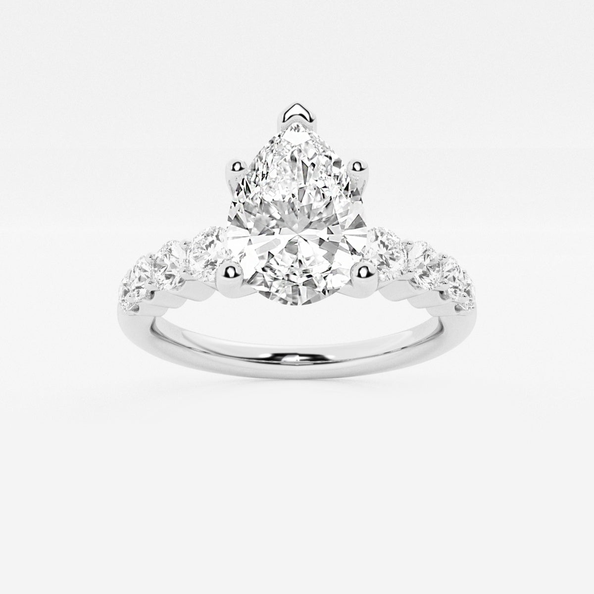 Elara - Graduated Side Stones Engagement Ring